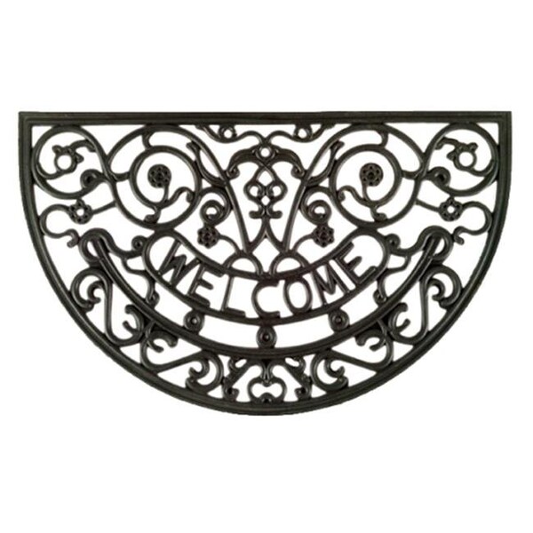 Imports Decor Inc Imports Decor 792RBM Rosemary Half Round Door Welcome Mat - 792RBM