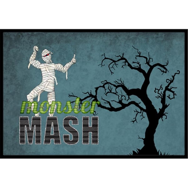 Carolines Treasures 18 x 27 in. Monster Mash with Mummy Halloween Indoor Or Outdoor Mat - SB3019MAT