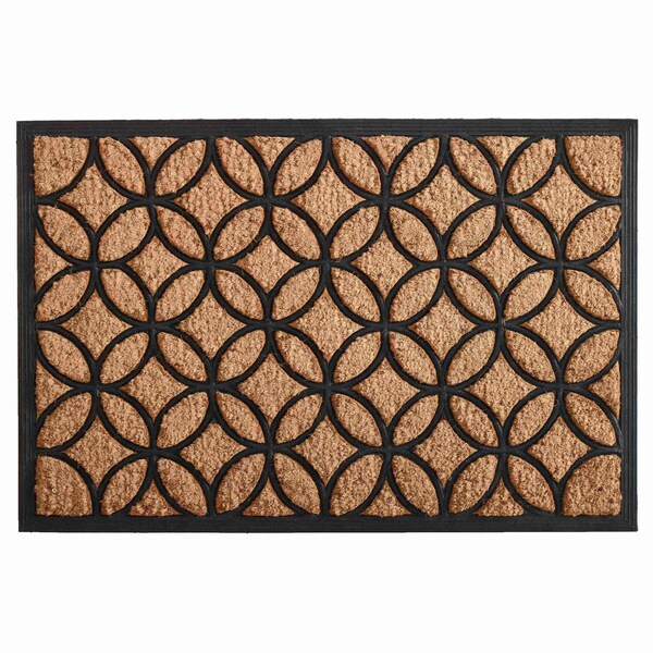 Calloway Mills Entrance Mat, Coir/Rubber, Natural, Black - 100172436