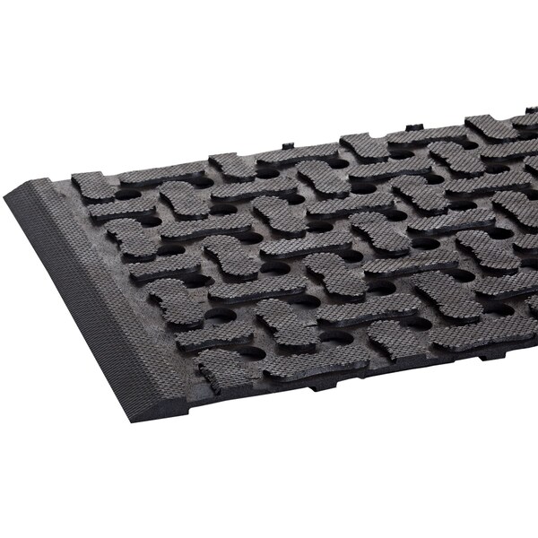 Crown Matting Technologies Antifatigue Mat, 5' L x 3' W, 3/8" Thickness, Nitrile Rubber, Black - KS 0035BK