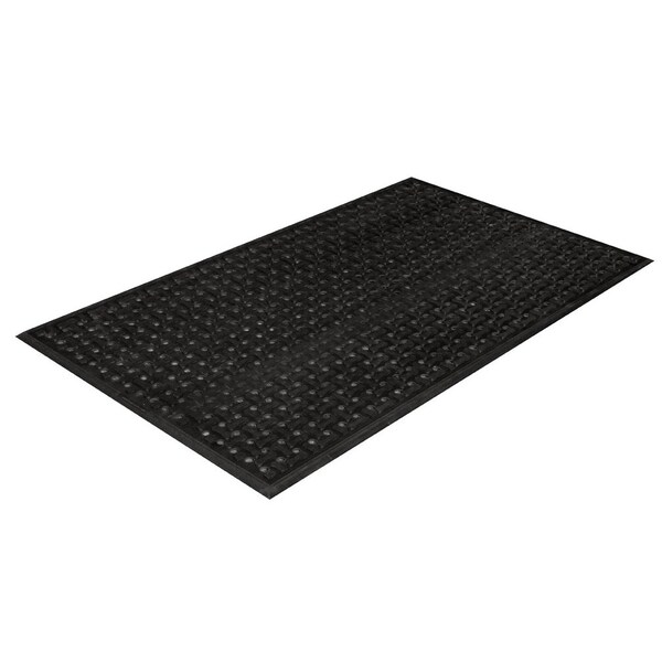 Crown Matting Technologies Antifatigue Mat, 5' L x 3' W, 3/8" Thickness, Nitrile Rubber, Black - KS 0035BK