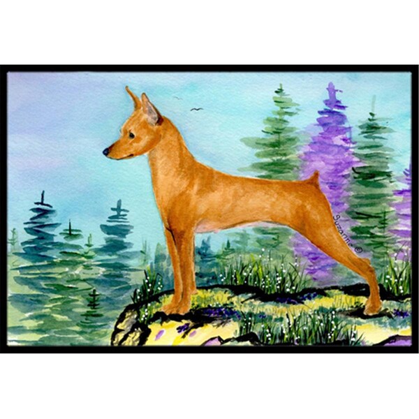 Carolines Treasures 18 x 27 in. Min Pin Indoor Outdoor Doormat - SS8660MAT