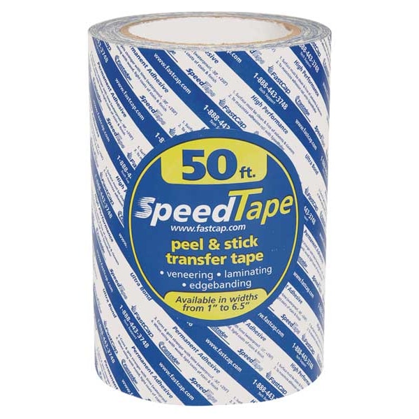 Fastcap Double Sided Film Tape, 6 1/2 in in W x 16 3/4 yd L, 5.5 mil Thick, 50 ft, Transparent - STAPE.6.5"X50'