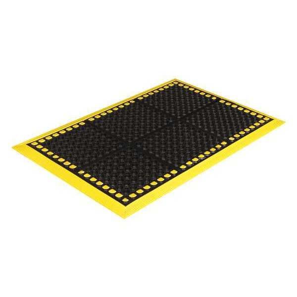 Crown Matting Technologies Heavy-Duty Mat, Black/Yellow, 28 in W x 40 in L - WS 4E26YE
