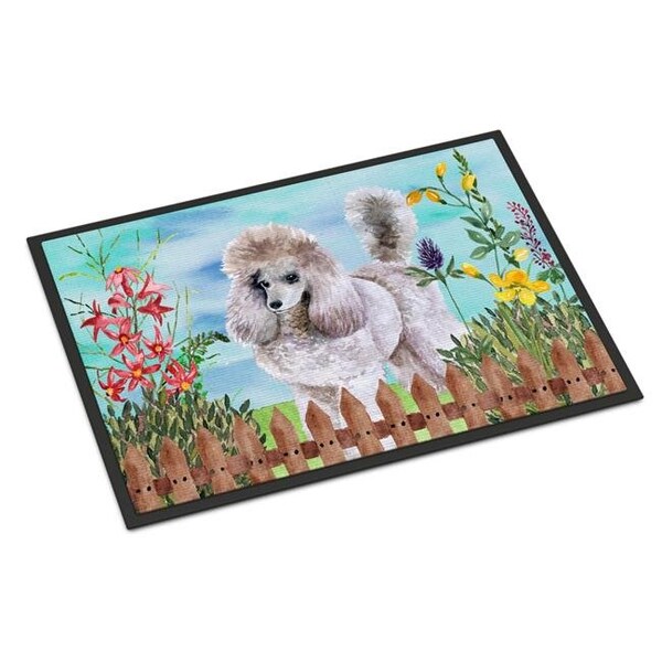 Carolines Treasures Carolines Treasures CK1227JMAT Poodle Spring Indoor or Outdoor Mat - 24 x 36 in. - CK1227JMAT
