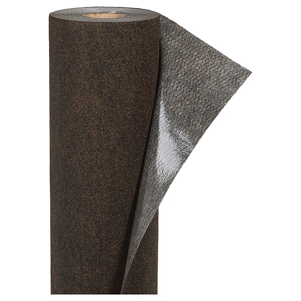 Pig Adhesive Backed Floor Mats, Polyester, 1/8 in Thick, Mocha, 3 ft W x 10 ft L - GRP36903-MC