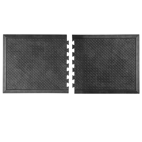 Amerihome Antifatigue Mat, 31 in L x 28 in W, 0.5 in Thickness, Rubber, Black - 27077088410