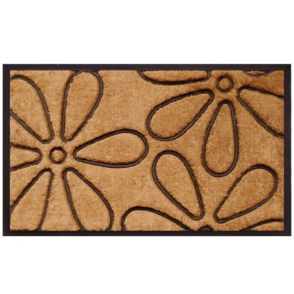 Calloway Mills Entrance Mat, Coir/Rubber, Natural, Black - 100161830