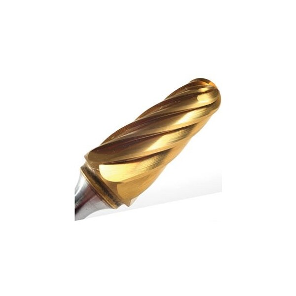 Champion Cutting Tool Taper Radius End Carbide Bur for Narrow Contours / Surface Machining Unctd, 3/8in Cut Dia - CHA USL3NF