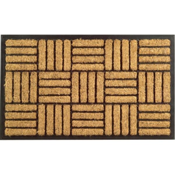 Imports Decor Inc Imports Decor 701RBCM Rubber Back Coir Doormat; Basket Weave Pattern - 701RBCM