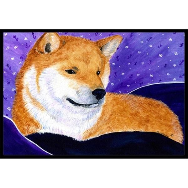 Carolines Treasures Shiba Inu Doormat - 24 x 36 in. - SS8417JMAT