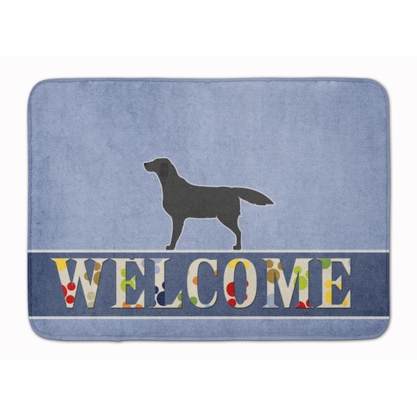 Carolines Treasures Black Labrador Retriever Welcome Machine Washable Memory Foam Mat - BB5512RUG