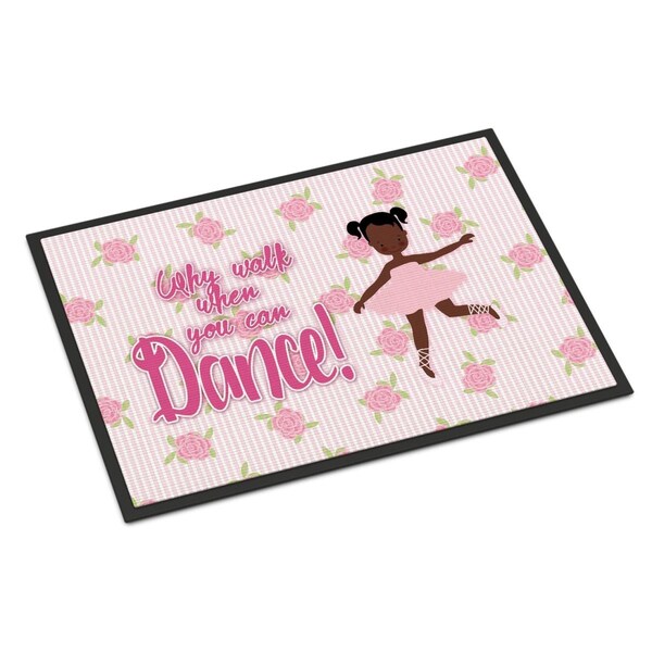 Carolines Treasures 24 x 36 in. Ballet African American Pigtails Indoor or Outdoor Mat - BB5382JMAT