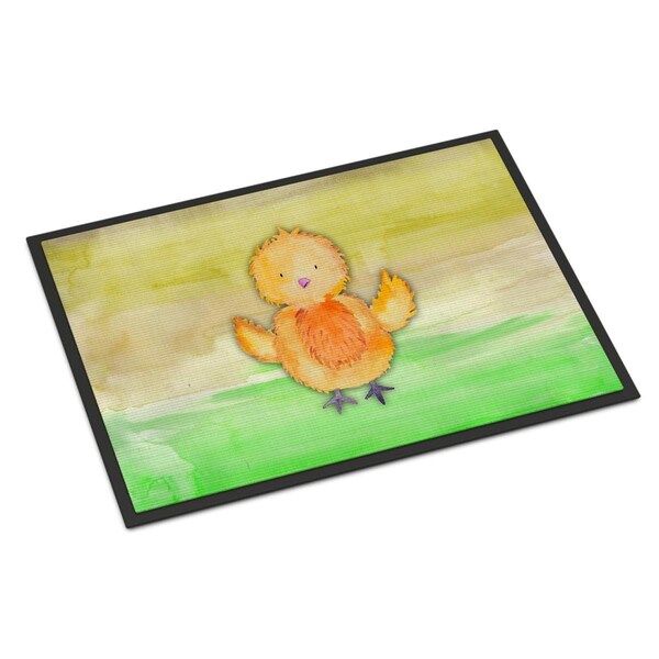 Carolines Treasures 24 x 36 in. Chicken Watercolor Indoor or Outdoor Mat - BB7411JMAT
