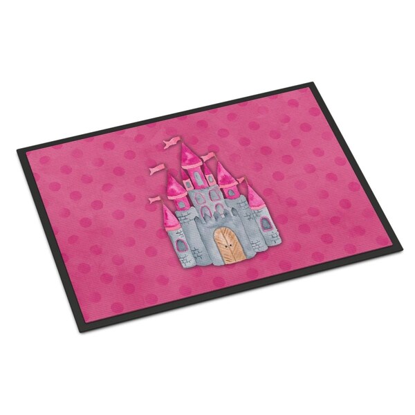 Carolines Treasures 18 x 27 in. Princess Castle Watercolor Indoor or Outdoor Mat - BB7405MAT