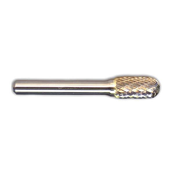 Melin Tool Co Carbide Bur, 1/8", Sc Radius Cylinder Dc - SC-42DC