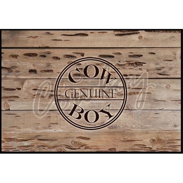 Carolines Treasures Genuine Cow Boy Branded Indoor or Outdoor Mat - SB3057JMAT
