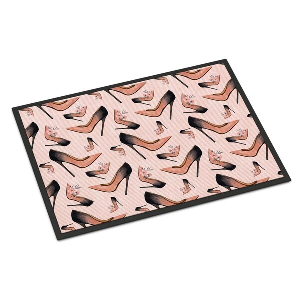 Carolines Treasures Watercolor Fashion Diva Shoes Indoor or Outdoor Mat, 24 x 36 in. - BB7504JMAT