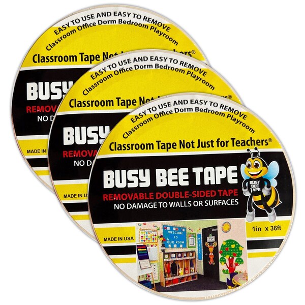 Magic Mounts Busy Bee Tape, 1in x 36ft, 3PK - 3242