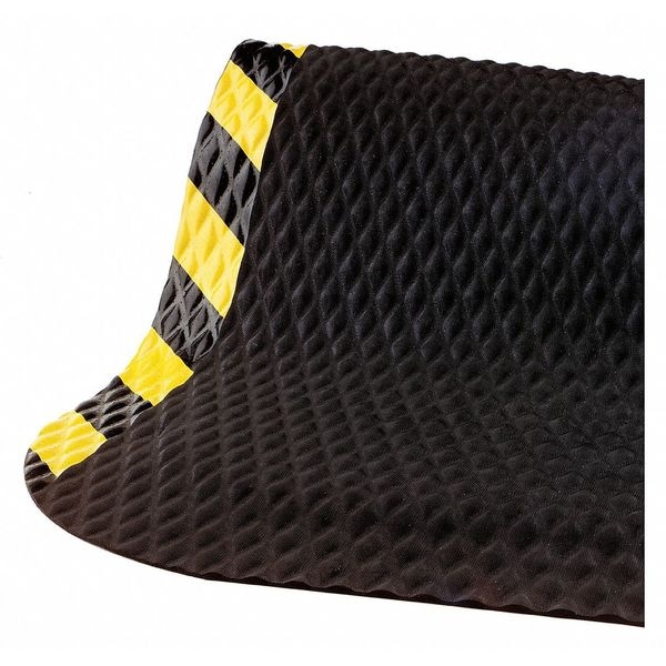 M A Matting Hog Heaven Mat 5/8", Black with Striped Border  3' x 5' - 423235100