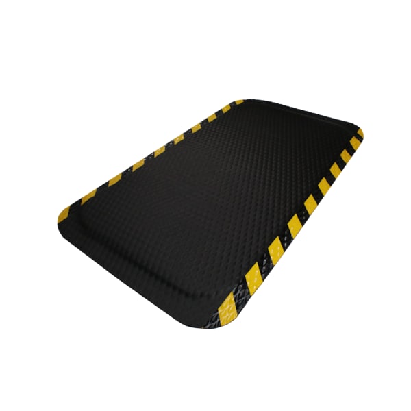 M A Matting Hog Heaven Mat 5/8", Black with Striped Border  3' x 5' - 423235100