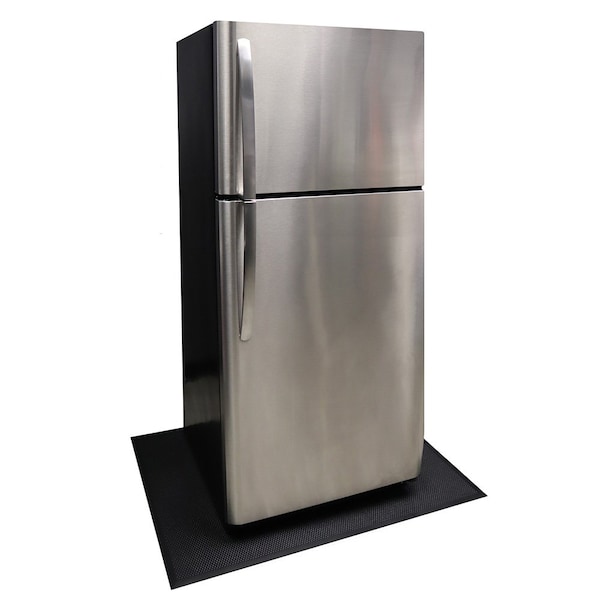Rubber-Cal Under Refrigerator Mat, Rubber, 5 mm Thick, Black, 32 in W x 72 in L - 03-R278-F-7232
