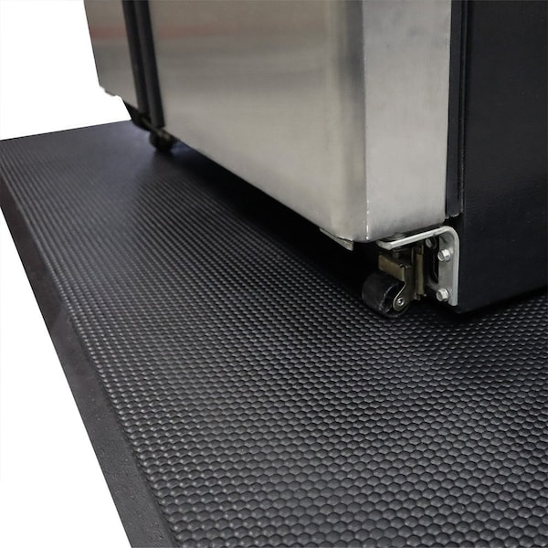 Rubber-Cal Under Refrigerator Mat, Rubber, 5 mm Thick, Black, 32 in W x 72 in L - 03-R278-F-7232