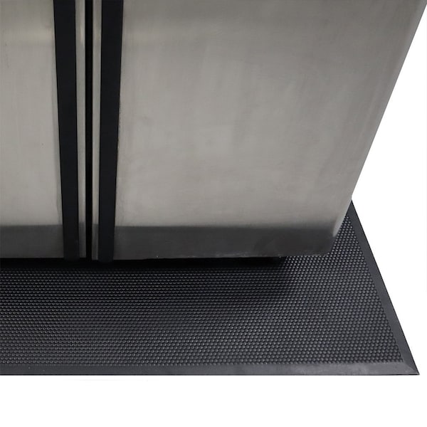 Rubber-Cal Under Refrigerator Mat, Rubber, 5 mm Thick, Black, 32 in W x 72 in L - 03-R278-F-7232