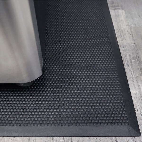 Rubber-Cal Under Refrigerator Mat, Rubber, 5 mm Thick, Black, 32 in W x 72 in L - 03-R278-F-7232