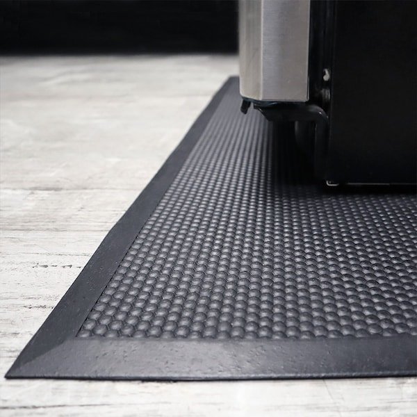 Rubber-Cal Under Refrigerator Mat, Rubber, 5 mm Thick, Black, 32 in W x 72 in L - 03-R278-F-7232
