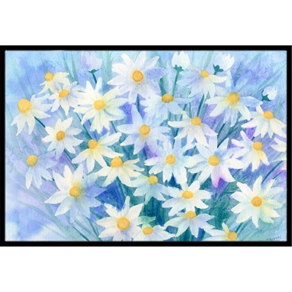 Jensendistributionservices Light & Airy Daisies Indoor or Outdoor Mat, 18 x 27 - MI2557592