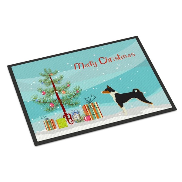 Carolines Treasures 24 x 36 in. Basenji Christmas Tree Indoor or Outdoor Mat - CK3517JMAT