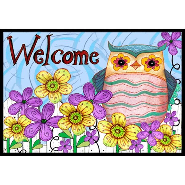Jensendistributionservices Welcome Owl Indoor & Outdoor Mat, 18 x 27 in. - MI2556382