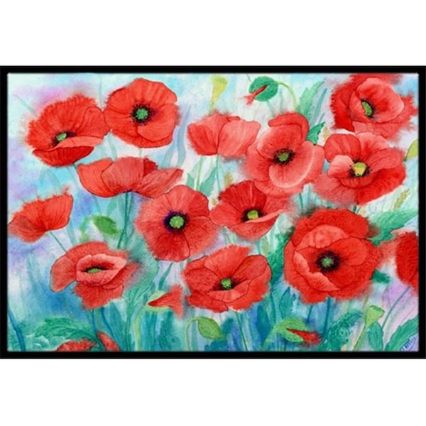 Carolines Treasures Carolines Treasures IBD0258JMAT Poppies Indoor or Outdoor Mat; 24 x 36 - IBD0258JMAT