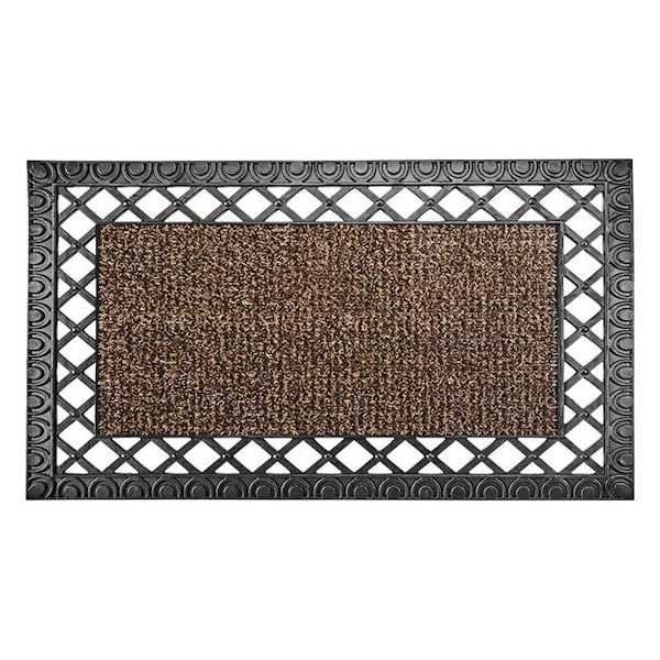 Grassworx Grassworx 6564777 30 x 18 in. French Quarter Style Astroturf Rubber Doormat; Sandbar - 6564777