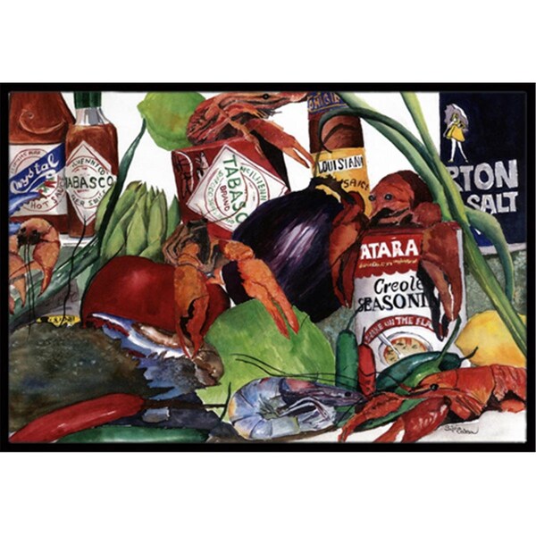 Carolines Treasures 18 x 27 in. Louisiana Spices Indoor and Outdoor Doormat - 8131MAT