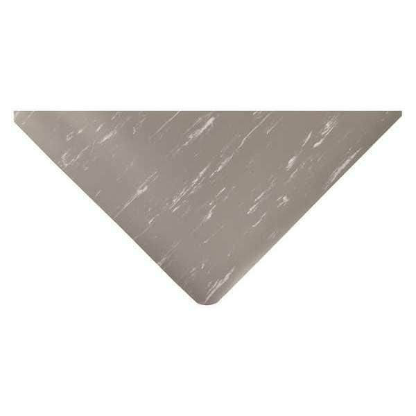 Zoro Select Antifatigue Mat, 12 ft. L x 3 ft. W, 1" Thickness, Vinyl, Marble, Gray/White - 36VK57
