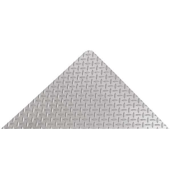 Notrax Antifatigue Mat, 5 ft. L x 3 ft. W, 1" Thickness, Vinyl, Diamond Plate, Gray - 979S0035GY