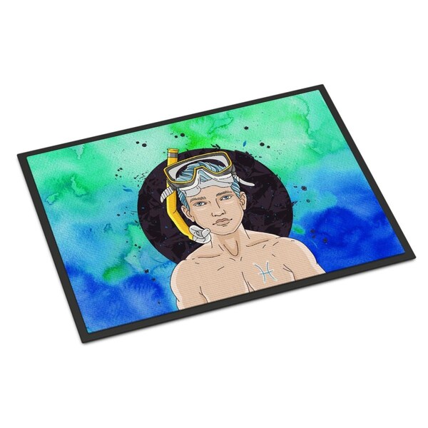 Carolines Treasures 24 x 36 in. Pisces Zodiac Sign Indoor or Outdoor Mat - BB7316JMAT