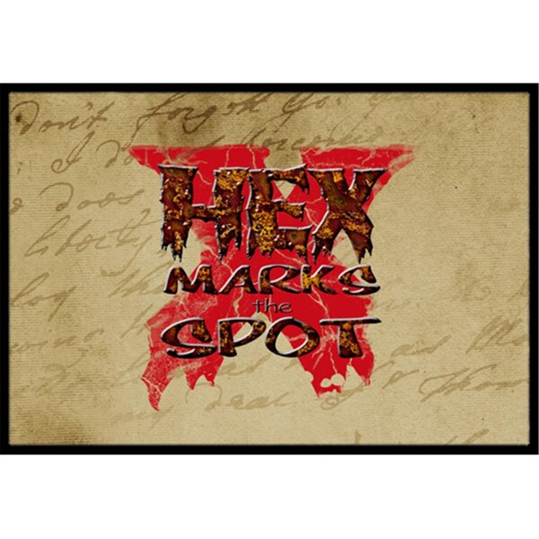 Carolines Treasures 36 x 24 in. Hex Marks the Spot Halloween Indoor Or Outdoor Doormat - SB3006JMAT
