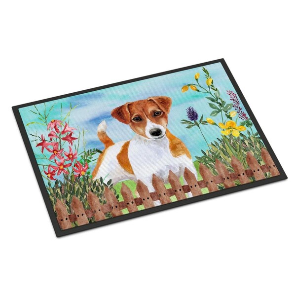 Jensendistributionservices Jack Russell Terrier Spring Indoor or Outdoor Mat - 18 x 27 in. - MI2551544
