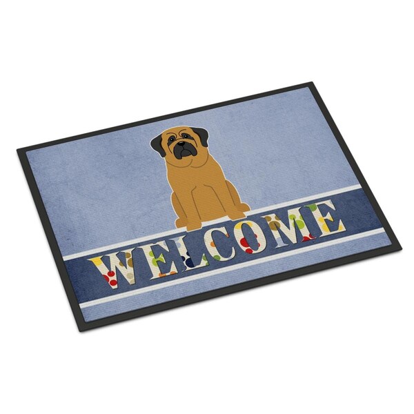 Carolines Treasures 18 x 27 in. Mastiff Welcome Indoor or Outdoor Mat - BB5599MAT