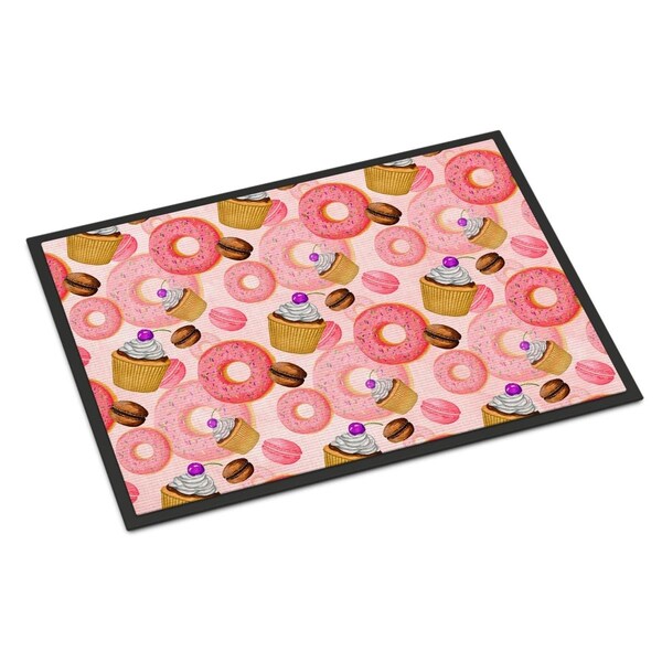 Carolines Treasures Watercolor Sweet Pastries Indoor or Outdoor Mat, 24 x 36 in. - BB7562JMAT