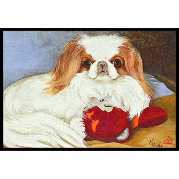 Carolines Treasures Japanese Chin Pink Gorilla Indoor and Outdoor Mat- 24 x 36 in. - MH1049JMAT