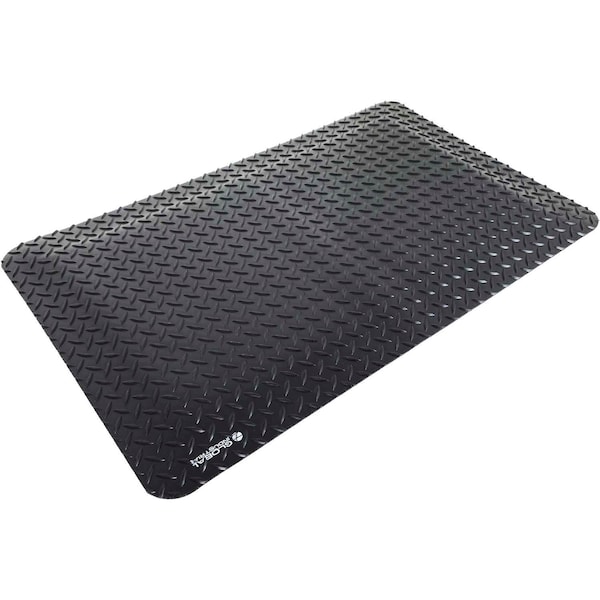 Global Industrial Antifatigue Mat, 12 in L x 3 in W, 15/16 Thickness, Black - 800516
