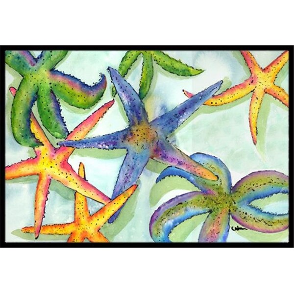 Carolines Treasures Carolines Treasures 8542-MAT Starfish Indoor Or Outdoor Mat - 18 x 27 in. - 8542-MAT