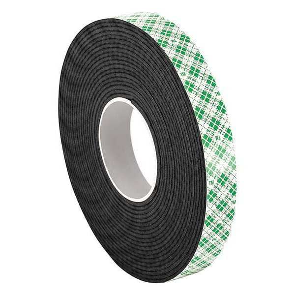 3M Double-Sided Foam Tape, 1/2 in W, 5 yd L, 1/16 in, Polyurethane Foam, Double-Sided - 4056