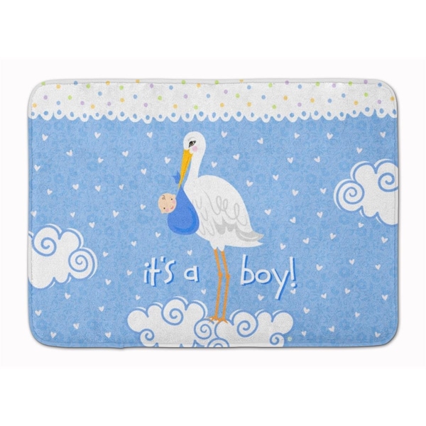 Carolines Treasures Its a Baby Boy Machine Washable Memory Foam Mat - VHA3012RUG