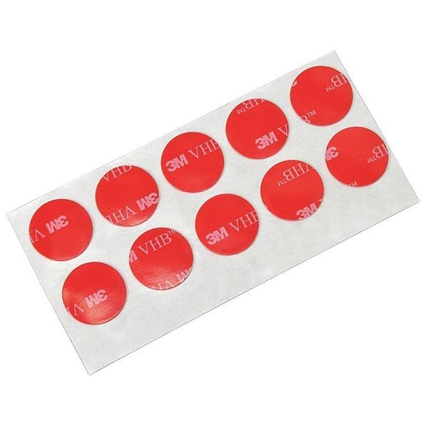 3M 3M 4910 VHB Tape 1" circle, Clear, 40 mil, 250PK - 4910