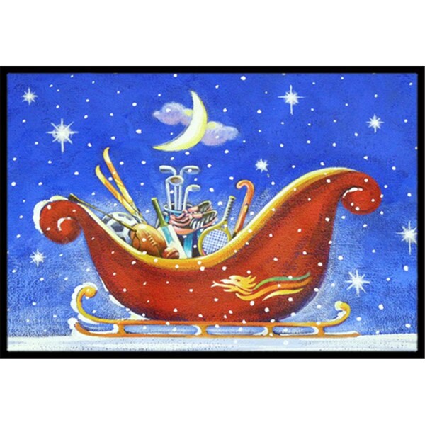 Carolines Treasures Christmas Santas Sleigh by Roy Avis Indoor or Outdoor Mat- 18 x 27 - ARA0143MAT